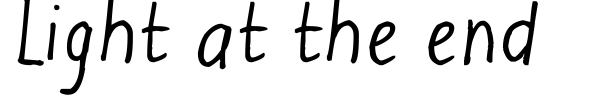 Light at the end font preview